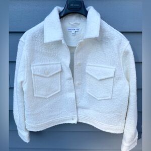 And Now This White Jacket with Cozy Sherpa Texture